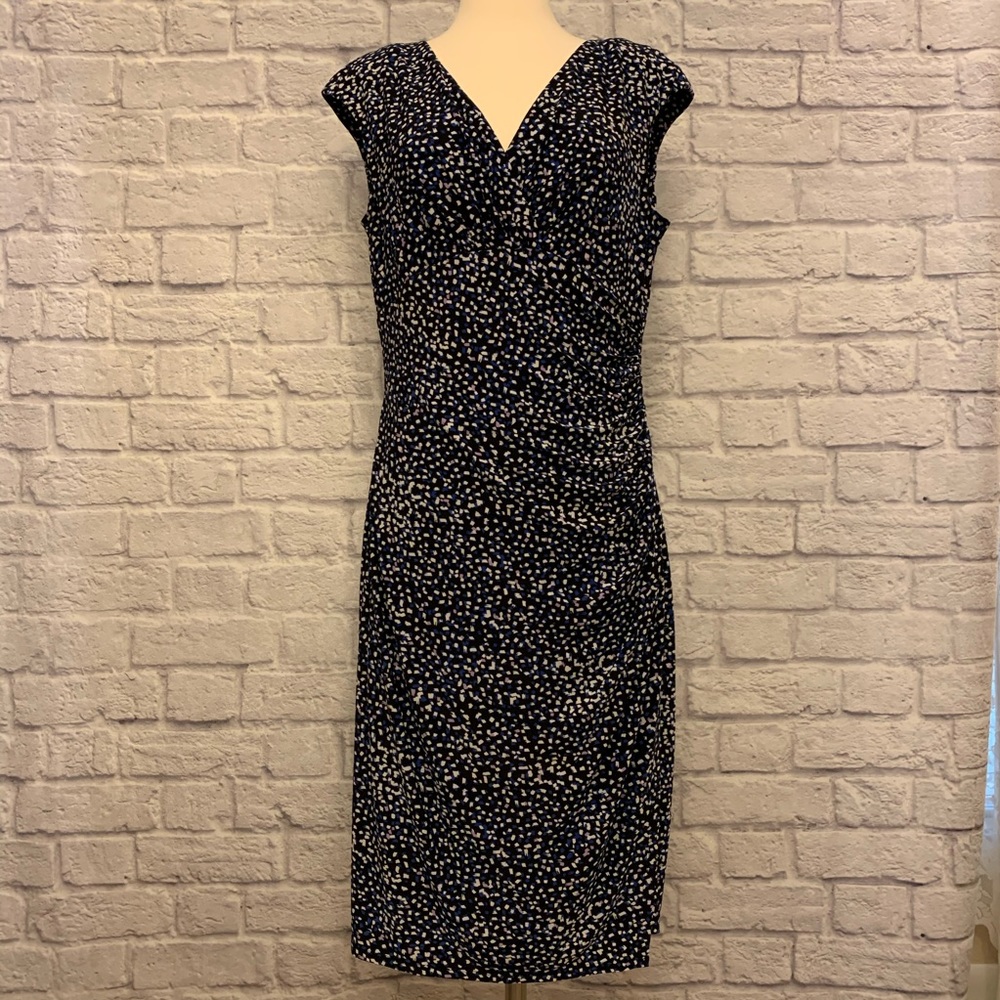 American Living Ruched Faux Wrap Dress